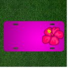 Custom Personalized Car License Plate With Add Names To Flower Pink Rosa