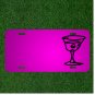 Custom Personalized Car License Plate With Add Names To Martini Goblet Drink