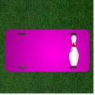 Custom Personalized Car License Plate With Add Names To Bowling Pin Sports