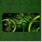 Custom Personalized License Plate Auto Tag With Stunning Outlined Flowers Green