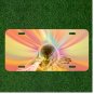 Custom Personalized License Plate Auto Tag With Colorful Human Skull Brain Image