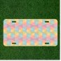Custom Personalized Car License Plate With Background Triangles Geometric