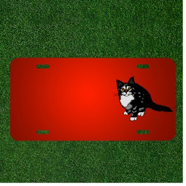 Custom Personalized License Plate With Add Names To Kitten Cat Kitty Pet