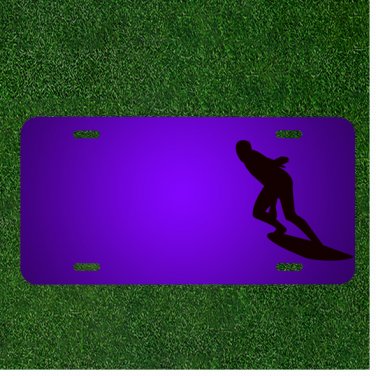 Custom Personalized License Plate With Add Names To Slide Board Man Sea Sport