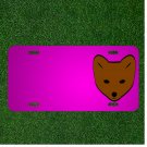 Custom Personalized Car License Plate With Add Names To Brown Face Fox Nature