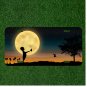 Custom Personalized License Plate Auto Tag With Baby Boy By Moon And Butterfly