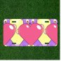 Custom Personalized License Plate Auto Tag With Purple Teddy Bear Pink Heart NEW