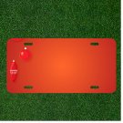Creative License Plate Auto Tag With Ornaments In Orange Add Names Or Pictures