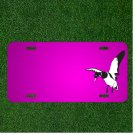 Custom Personalized Car License Plate With Add Names To Black White Bird Duck