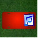 Custom Personalized License Plate With Add Names To Music Note Blue Sheet