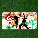 Custom Personalized License Plate Auto Tag With Musical Notes Dancers Design