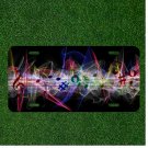 Custom Personalized License Plate Tag With Stunning Musical Notes Colors NEW