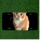 Custom Personalized License Plate Tag With Animal Decoration Cute Little Cat