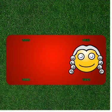 Custom Personalized License Plate With Add Names To Magistrate Smiley Face