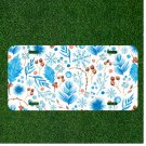 Custom Personalized License Plate Tag With Stunning Feathers And Nuts Design