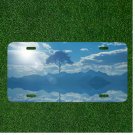 Custom Personalized License Plate Auto Tag With Heavenly Sunny Blue Sky
