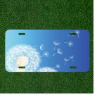Custom Personalized License Plate Auto Tag With Amazing White Feathers Design