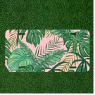 Custom Personalized License Plate Auto Tag With Amazing Pink Leaves Design