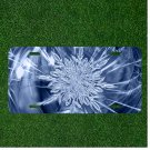 Creative License Plate Auto Tag With Amazing Flowerly Type Blue Design