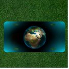 Custom Personalized License Plate Auto Tag With Amazing Planet Earth Design