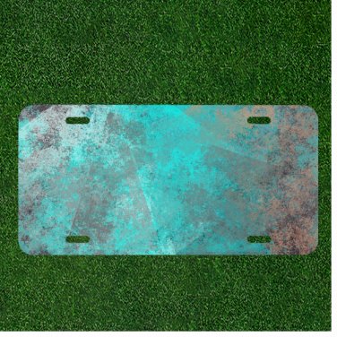 Custom Personalized License Plate Auto Tag With Colorful Creative Splash Design