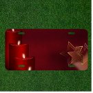 Custom Personalized License Plate Auto Tag With Candles And Stars Design