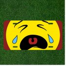 Custom Personalized License Plate Auto Tag With Crying Emoji Design Art