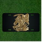 Custom Personalized License Plate Auto Tag With Stunning Golden Bird Design