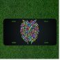 Custom Personalized License Plate Auto Tag With Stunning Colorful Lion Design