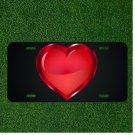 Custom Personalized License Plate Auto Tag With Gorgeous Red Heart Design