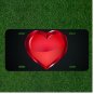 Custom Personalized License Plate Auto Tag With Gorgeous Red Heart Design