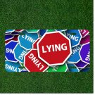 Custom Personalized License Plate Auto Tag With Lying Lying Colorful Design