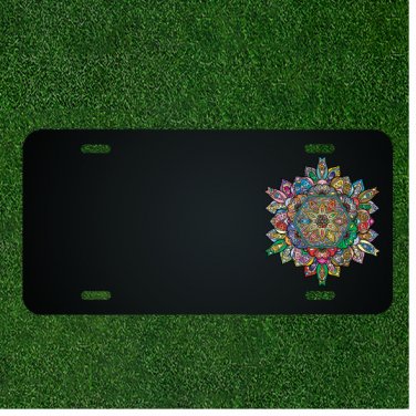 Custom Personalize License Plate With Stunning Colorful Fancy Shape Design NEW