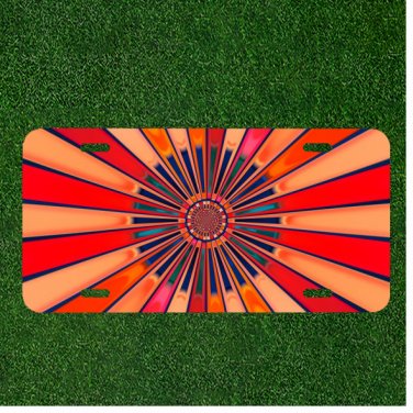 Custom Personalized License Plate Auto Tag With Colorful Design Art NEW