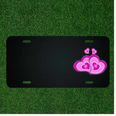 Custom Personalized License Plate With Add Names To Love Emotion Hearts