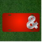 Custom Personalized License Plate With Add Names To Ampersand Symbols Logogram
