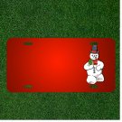 Custom Personalized License Plate With Add Names To Snowman Frosty Walking