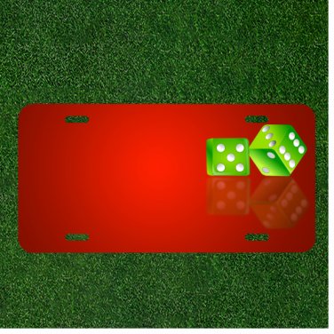 Custom Personalized License Plate With Add Names To Dice Rolling Game