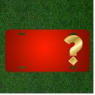 Custom Personalized License Plate With Add Names To Question Mark Punctuation