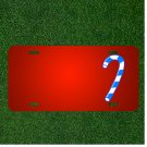 Custom Personalized License Plate With Add Names To Candy Cane Striped