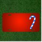 Custom Personalized License Plate With Add Names To Candy Cane Striped