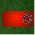 Custom Personalized License Plate With Add Names To Sun Abstract Design