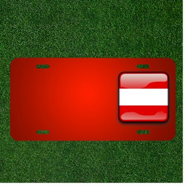 Custom Personalized License Plate With Add Names To Austria Flag Country