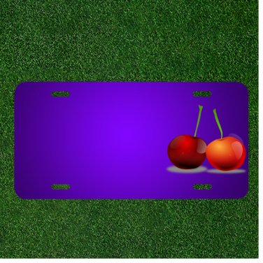 Custom Personalized License Plate With Add Names To Cherries Fruit Natural