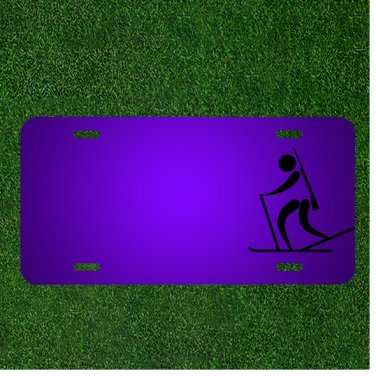 Custom Personalized License Plate With Add Names To Biathlon Sports Logo