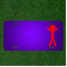 Custom Personalized License Plate With Add Names To Person Stick Man