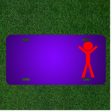 Custom Personalized License Plate With Add Names To Person Stick Man