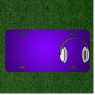 Custom Personalized License Plate With Add Names To Headphones Listening Music