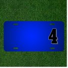 Custom Personalized License Plate With Add Names To Numbers Four 4