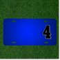 Custom Personalized License Plate With Add Names To Numbers Four 4